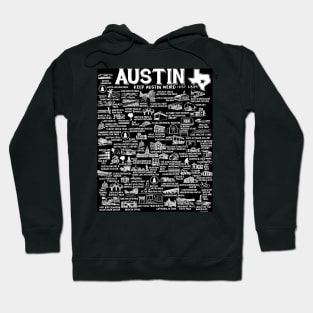 Austin Texas Map Hoodie